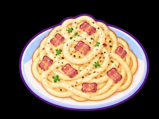 Illustration of creamy carbonara