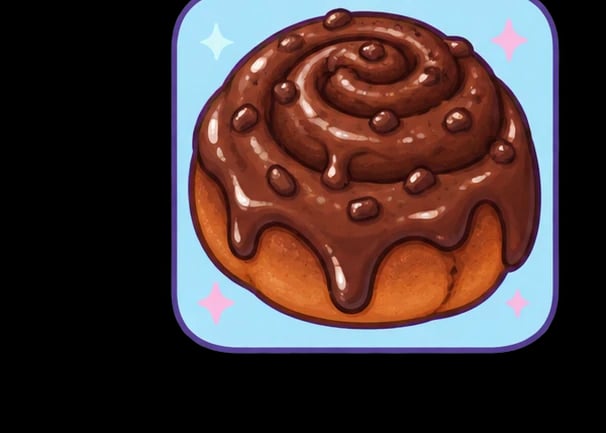 Illustration of chocolate bun