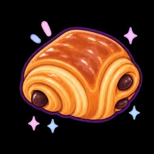 Illustration of chocolate croissant