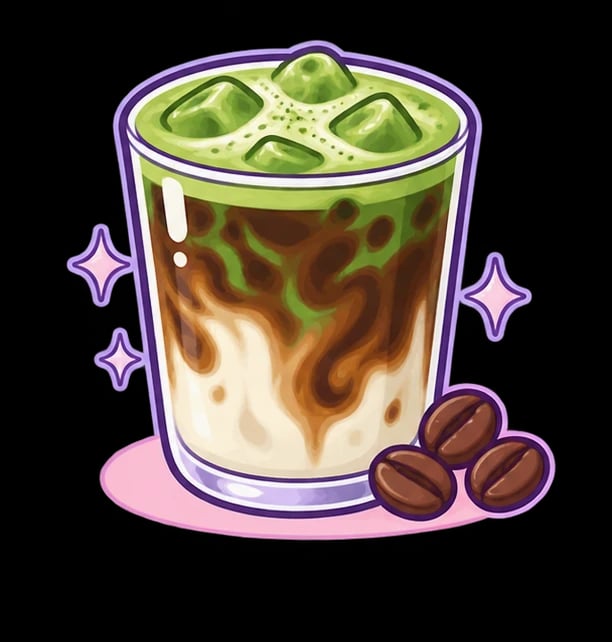 Illustration of dirty matcha